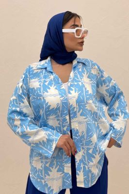 مانتو پری طرح دار یقه آبشاری