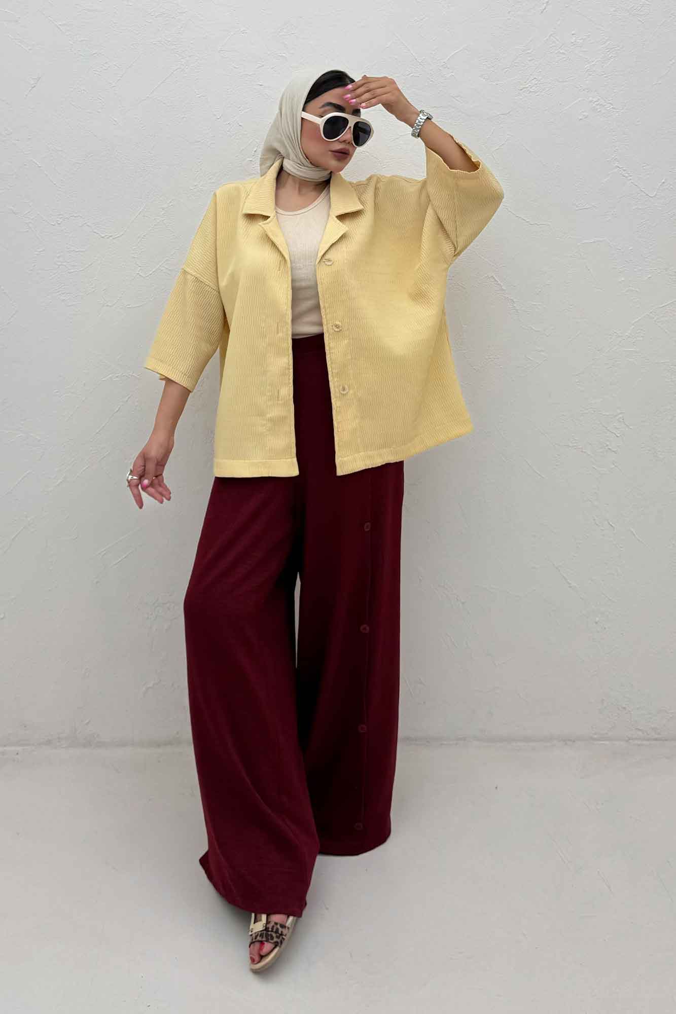 کت یقه شکاری آستین سه رب السا