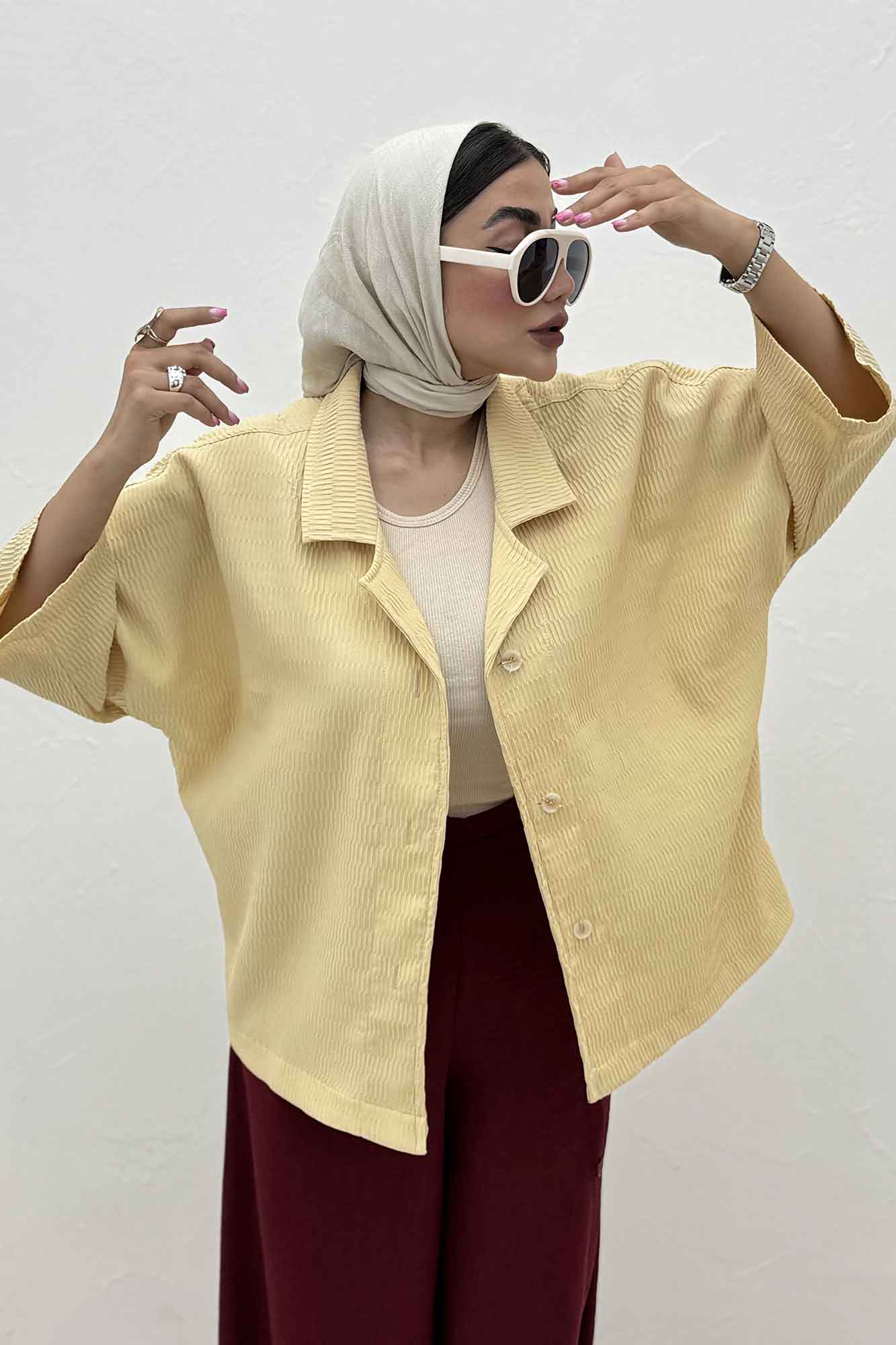 کت یقه شکاری آستین سه رب السا