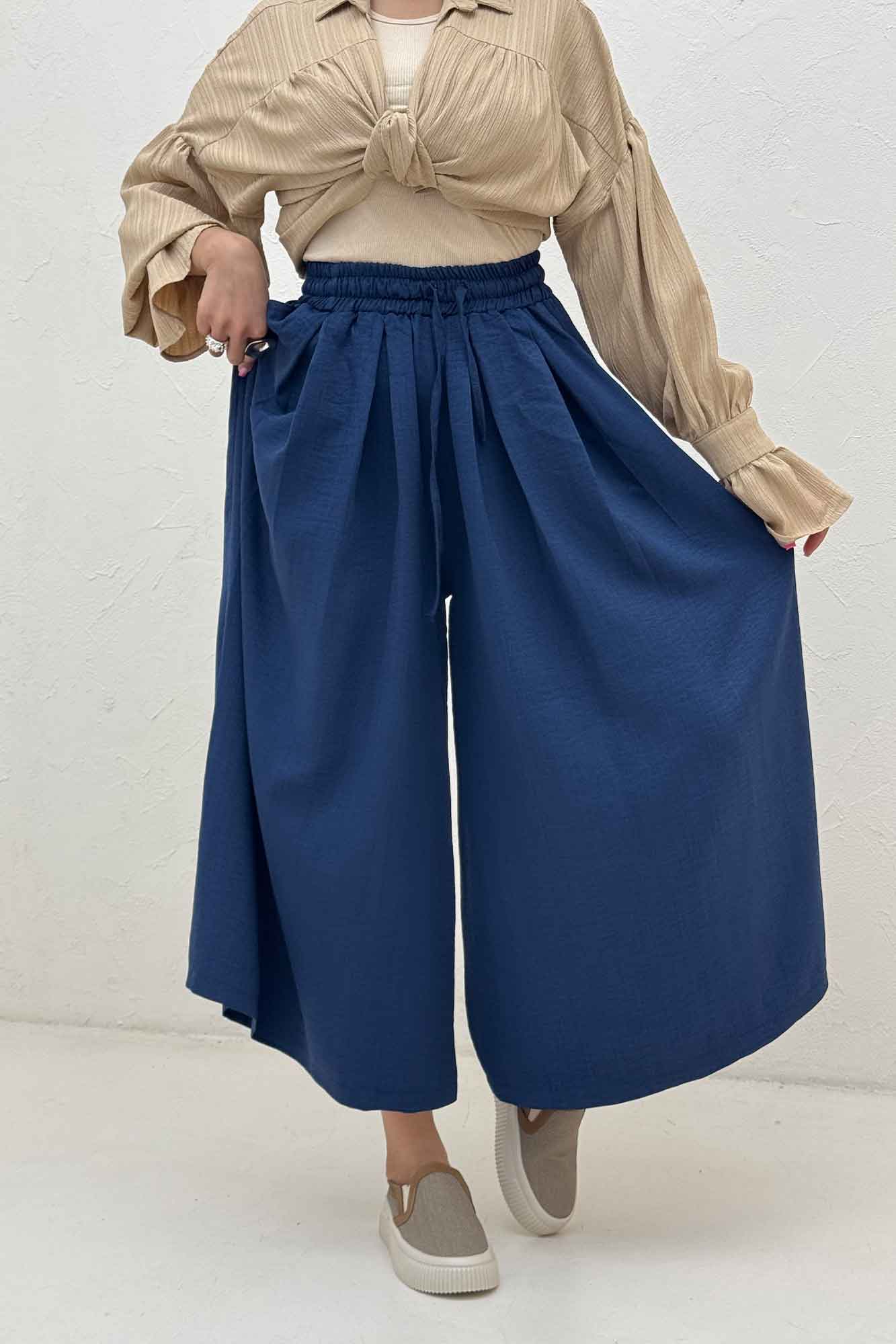 دامن شلواری دور کش شانتون کجراه