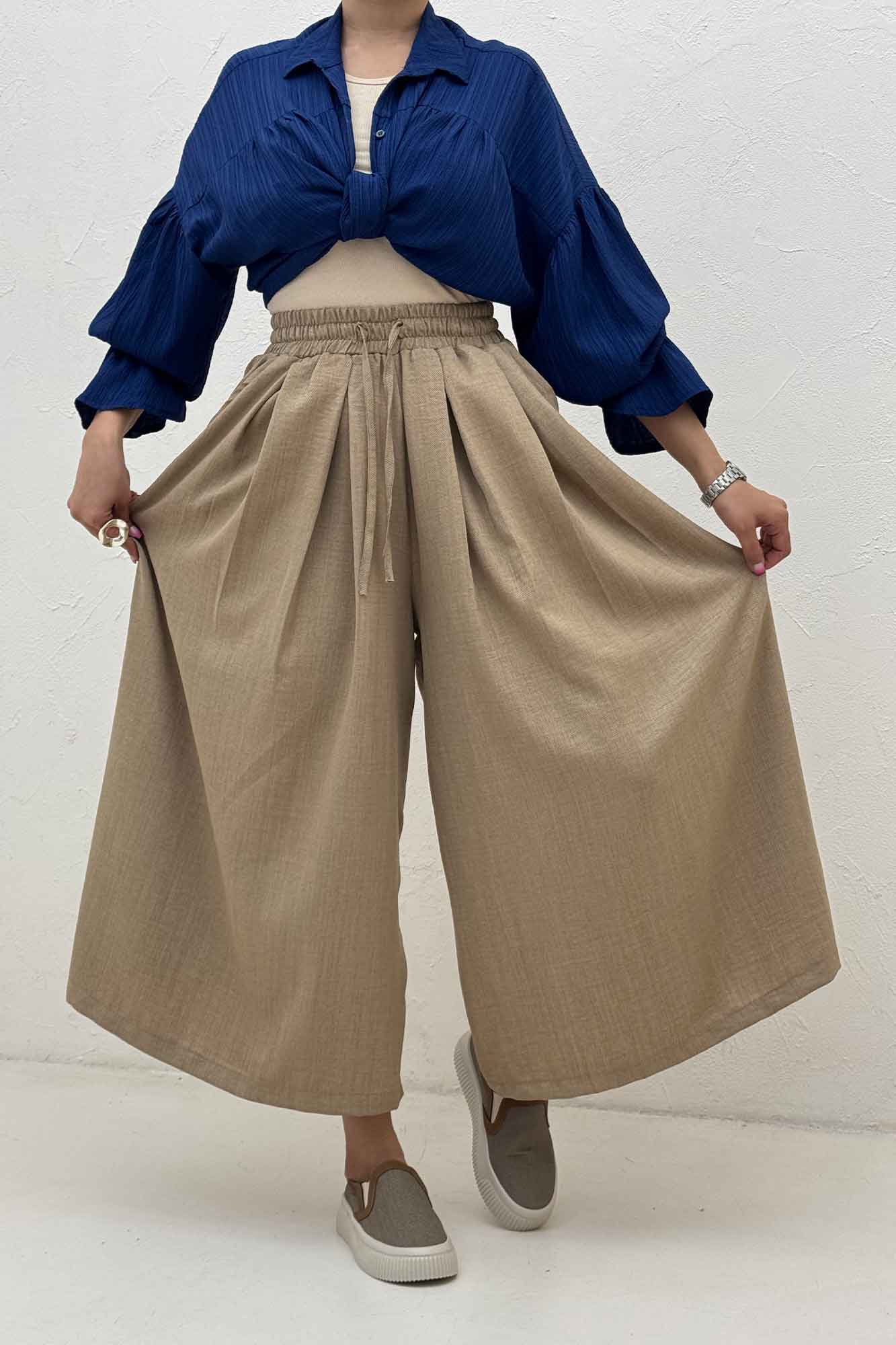 دامن شلواری دور کش شانتون کجراه