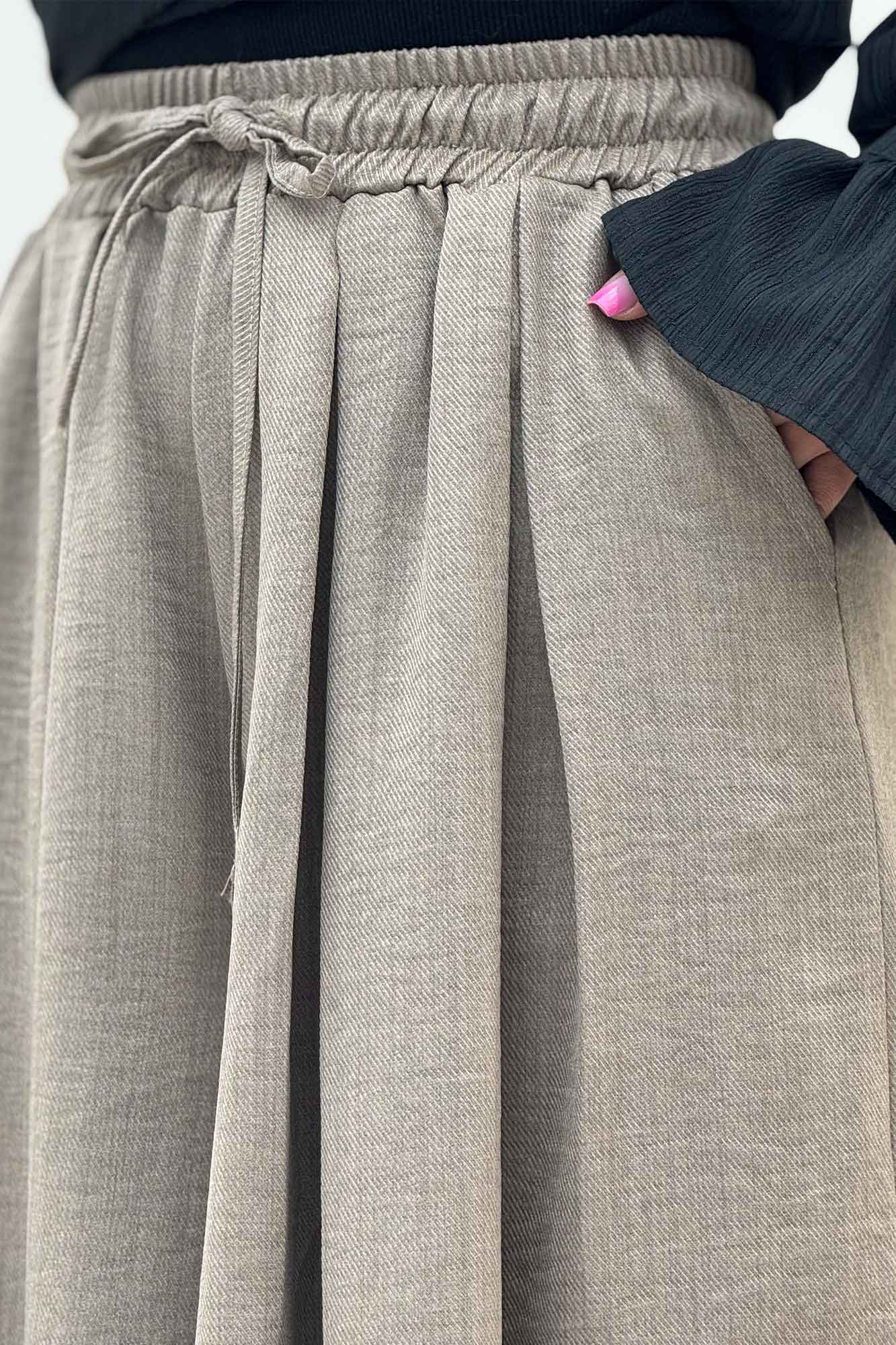 دامن شلواری دور کش شانتون کجراه