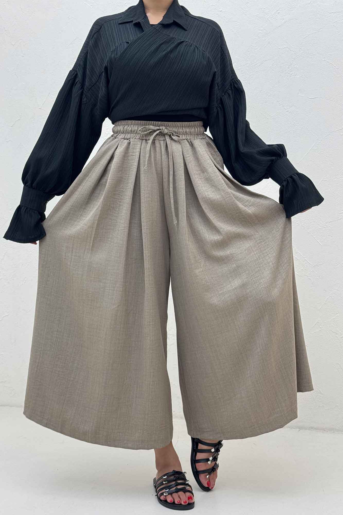 دامن شلواری دور کش شانتون کجراه