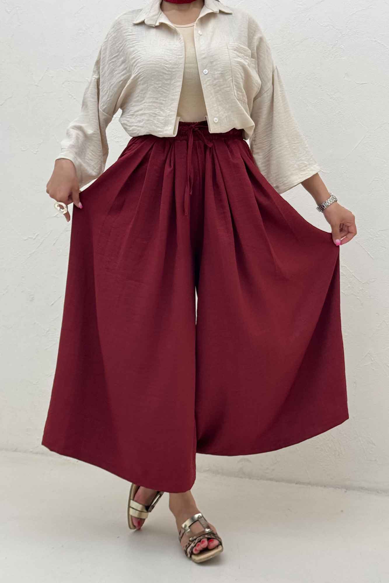 دامن شلواری دور کش شانتون کجراه