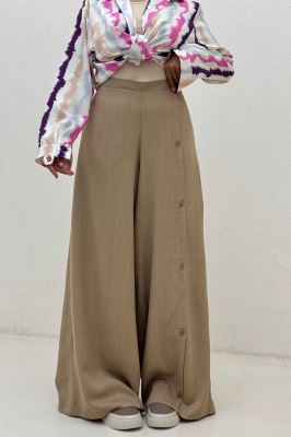 شلوار شانتون کجراه کنار دکمه