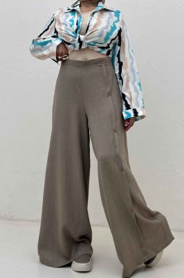 شلوار شانتون کجراه کنار دکمه