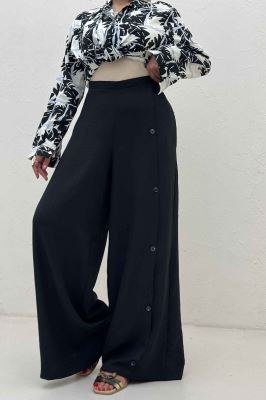 شلوار شانتون کجراه کنار دکمه