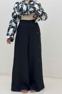 شلوار شانتون کجراه کنار دکمه