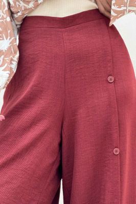 شلوار شانتون کجراه کنار دکمه