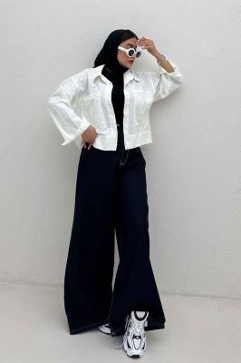 مانتو لینن سه جاف پهن TR