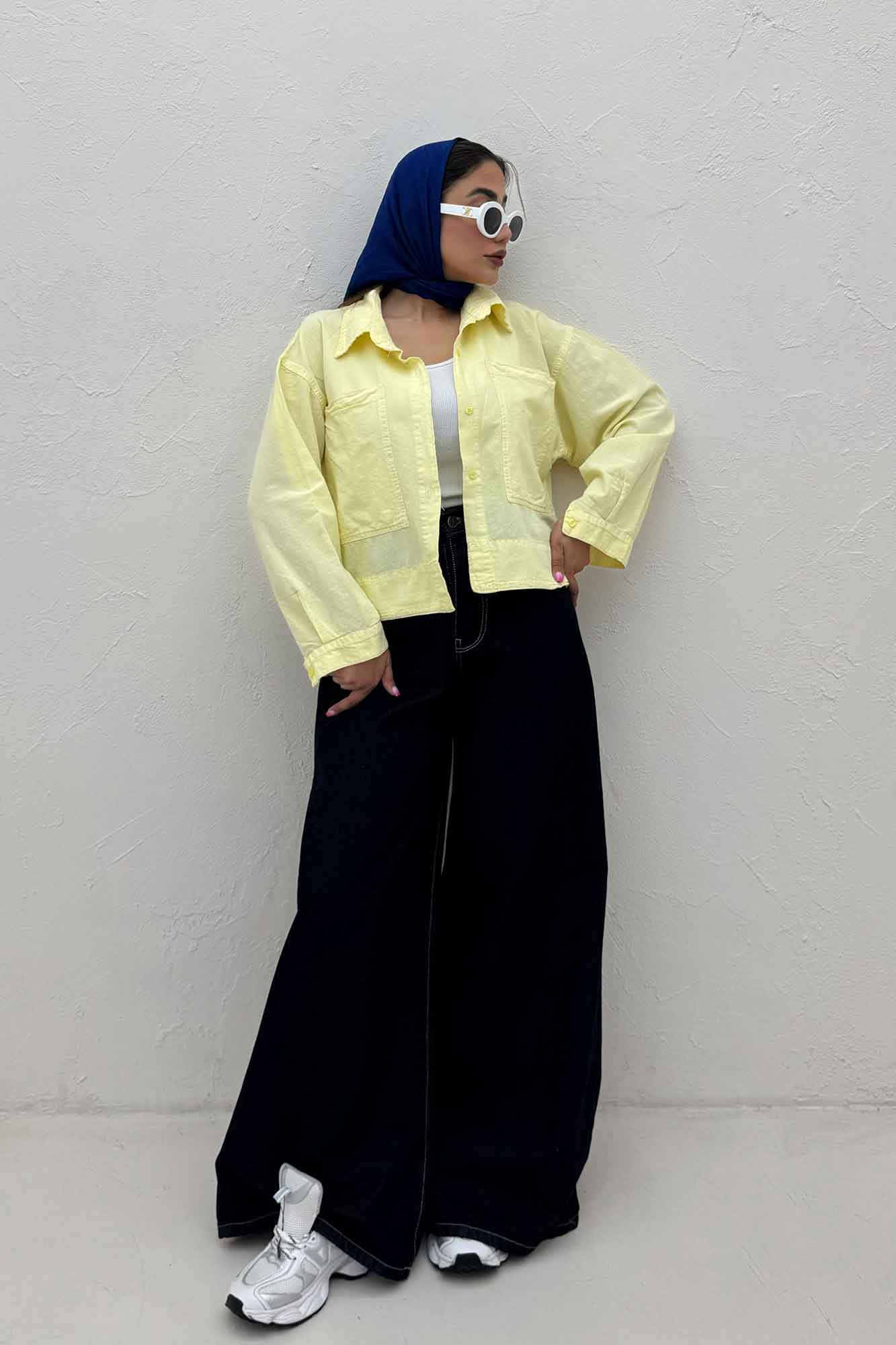 مانتو لینن سه جاف پهن TR