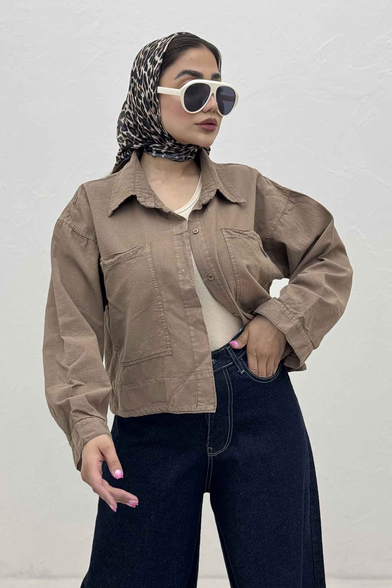 مانتو لینن سه جاف پهن TR