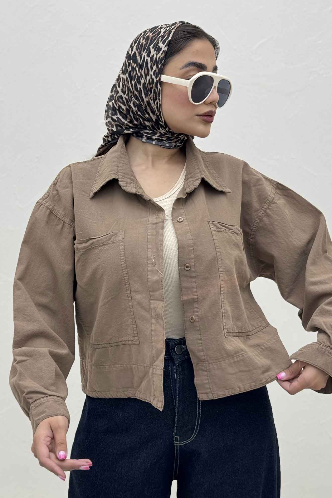 مانتو لینن سه جاف پهن TR