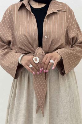 شومیز پایین گره parry راه راه