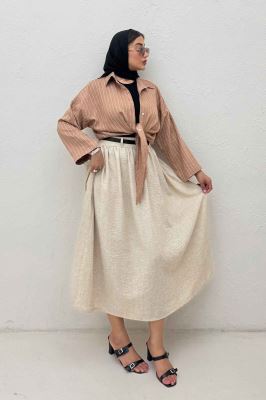 شومیز پایین گره parry راه راه