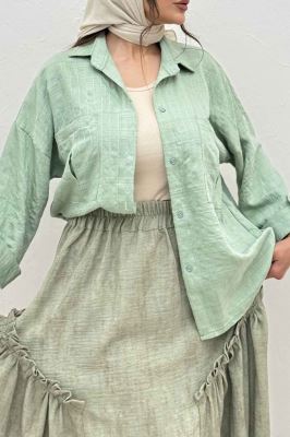 شومیز مانتویی parry آستین پاگن