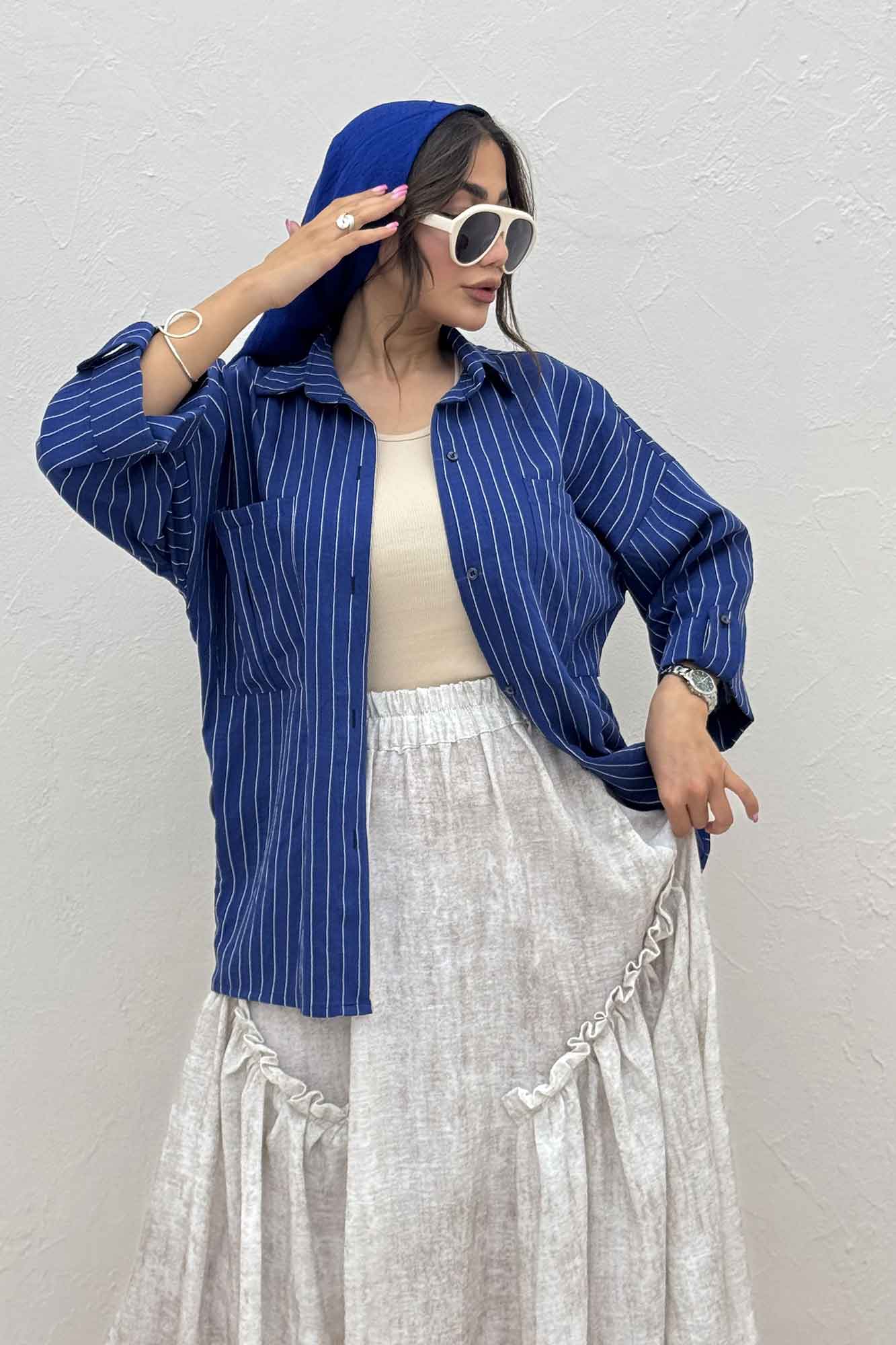 شومیز مانتویی parry آستین پاگن