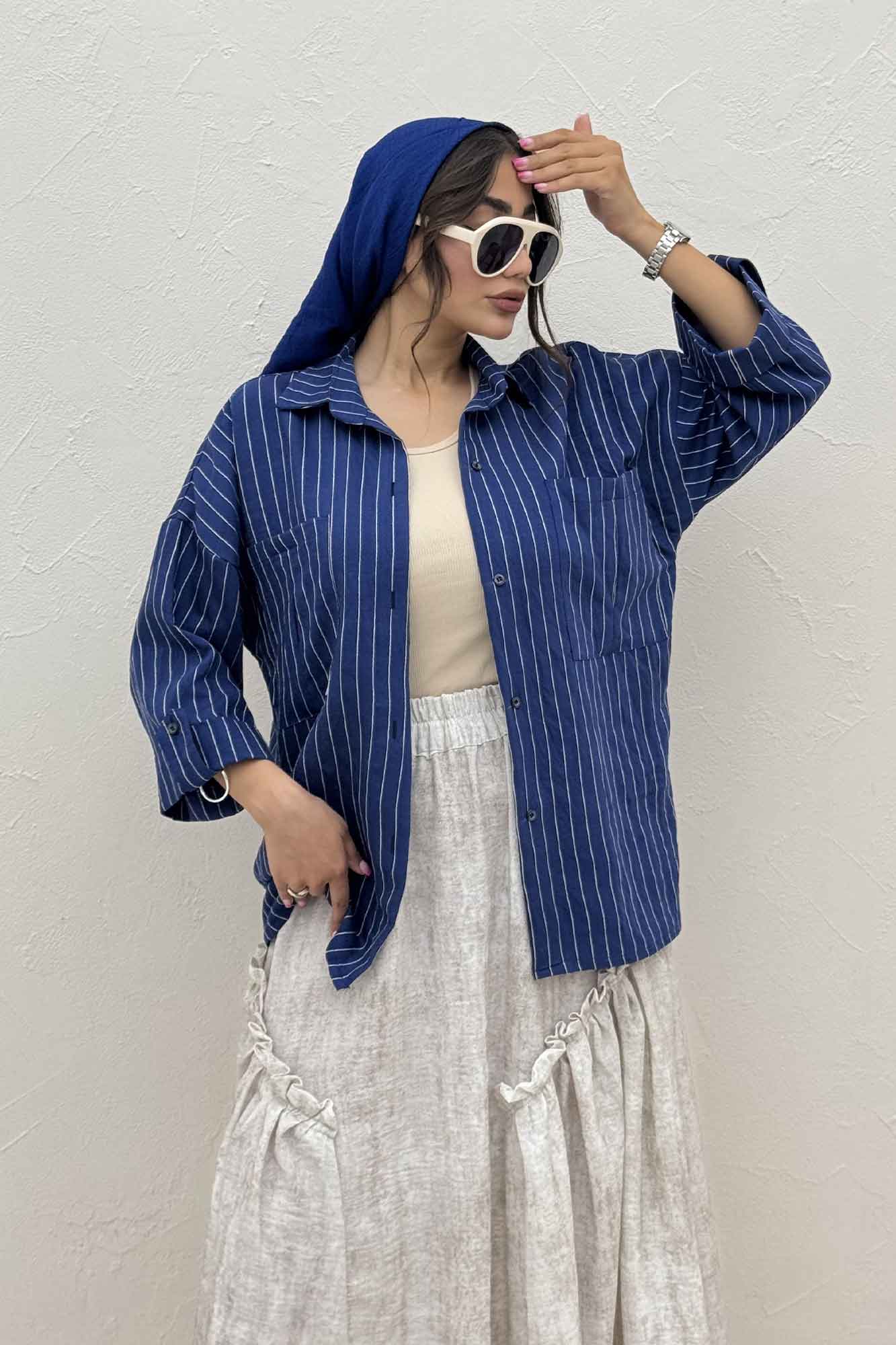 شومیز مانتویی parry آستین پاگن