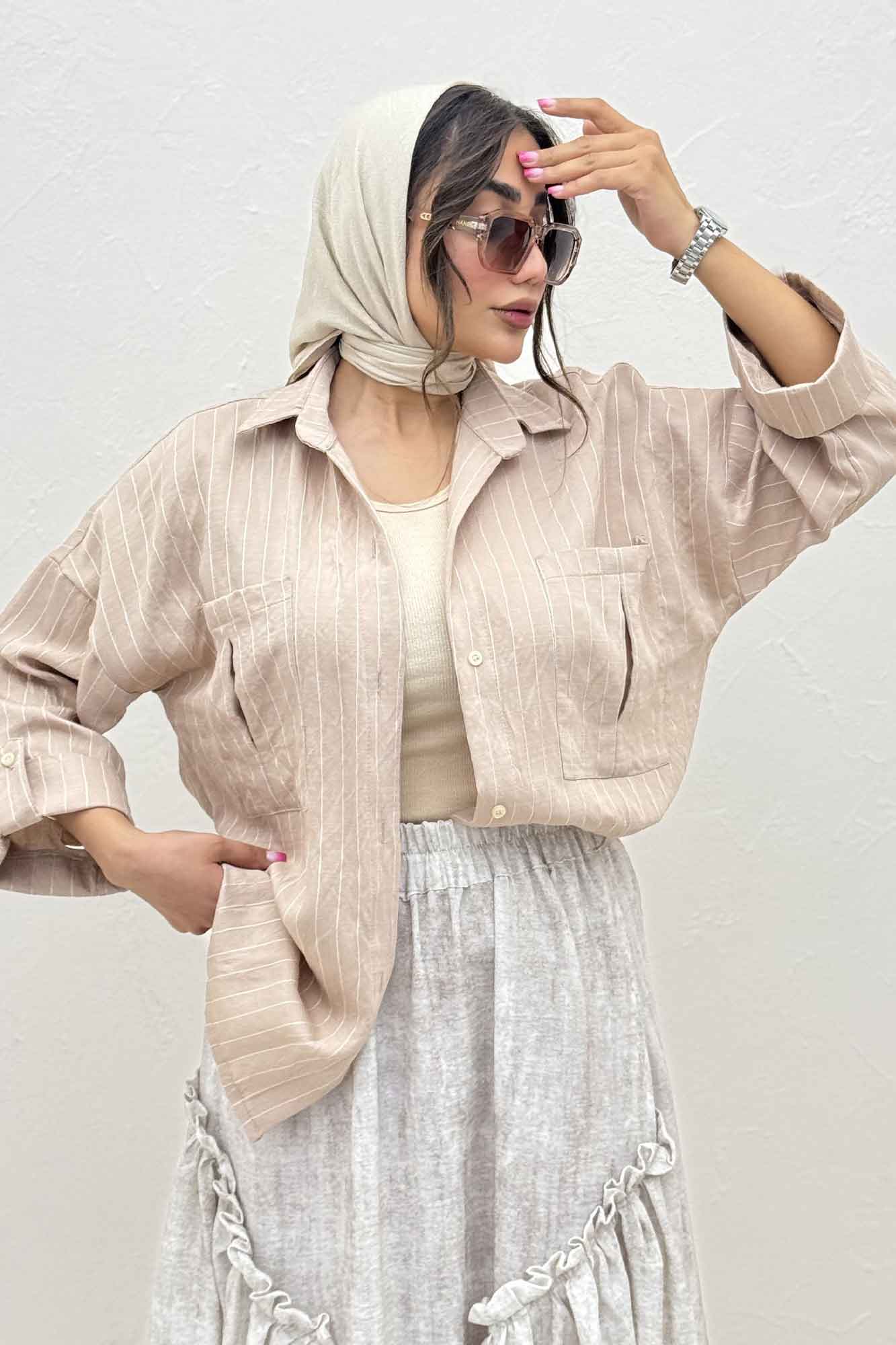 شومیز مانتویی parry آستین پاگن