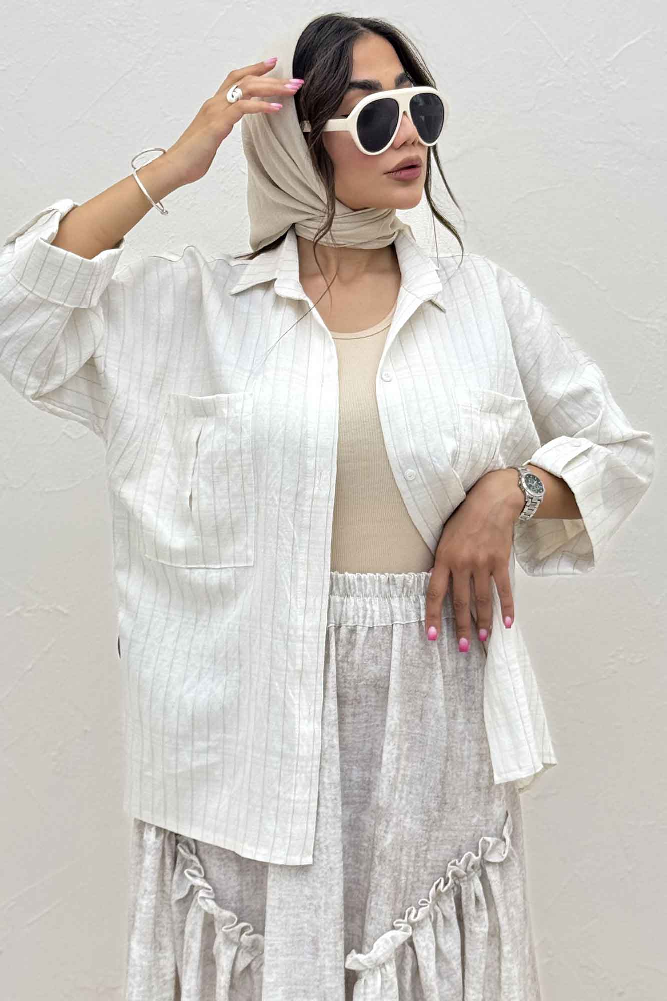 شومیز مانتویی parry آستین پاگن