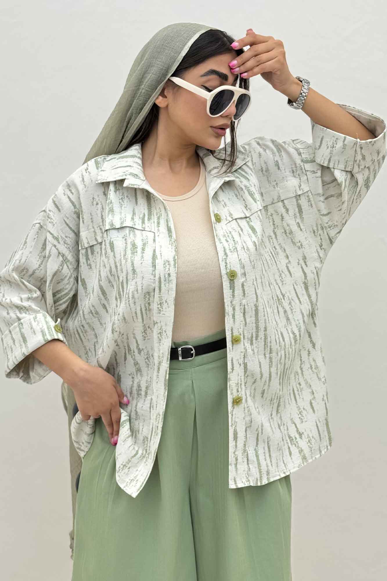 مانتو پرینتی یراقدار مچ پاکتی کد5