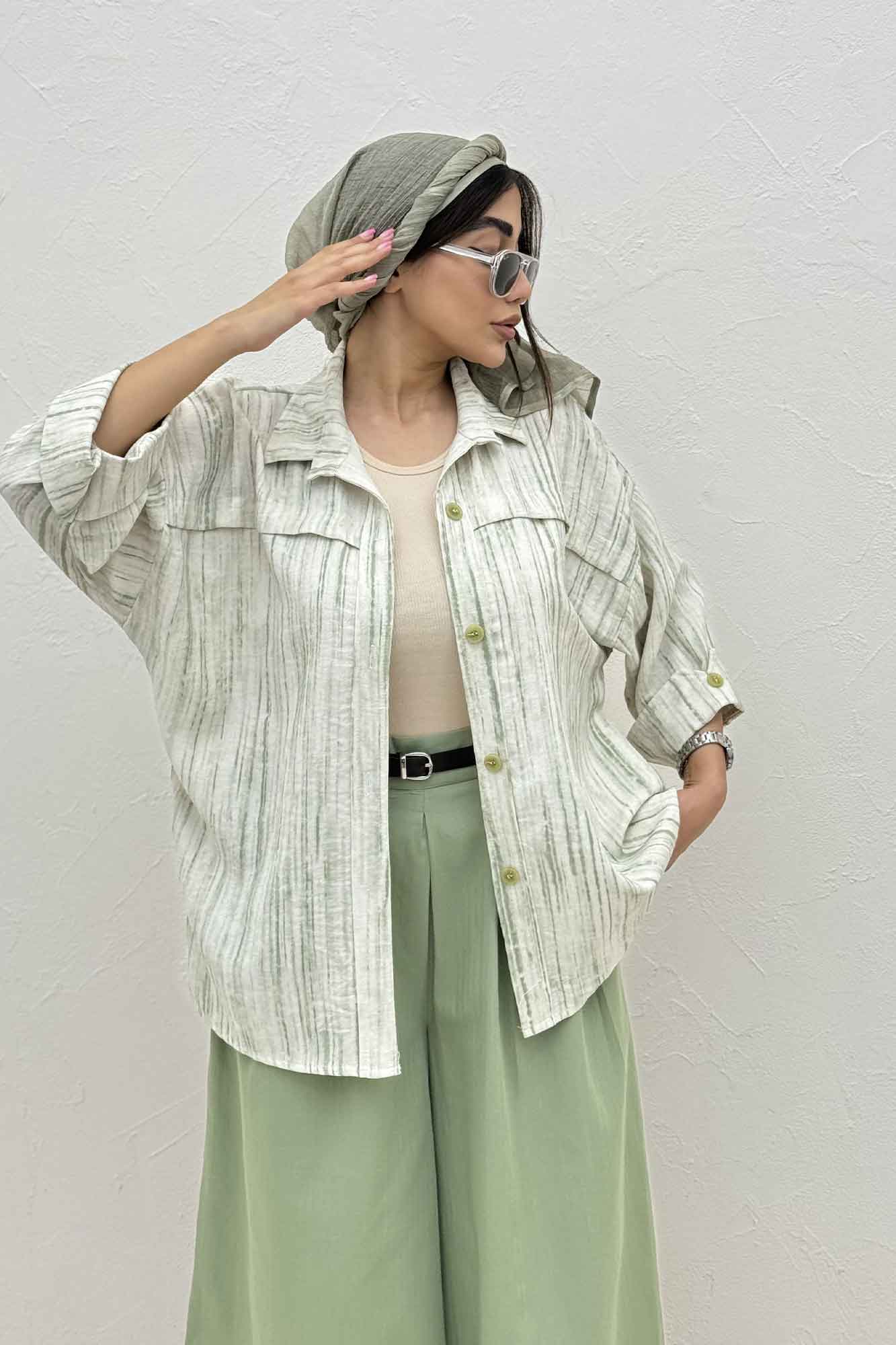 مانتو پرینتی یراقدار مچ پاکتی کد6