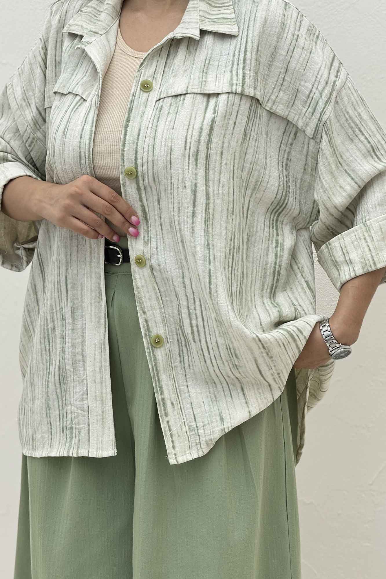 مانتو پرینتی یراقدار مچ پاکتی کد6