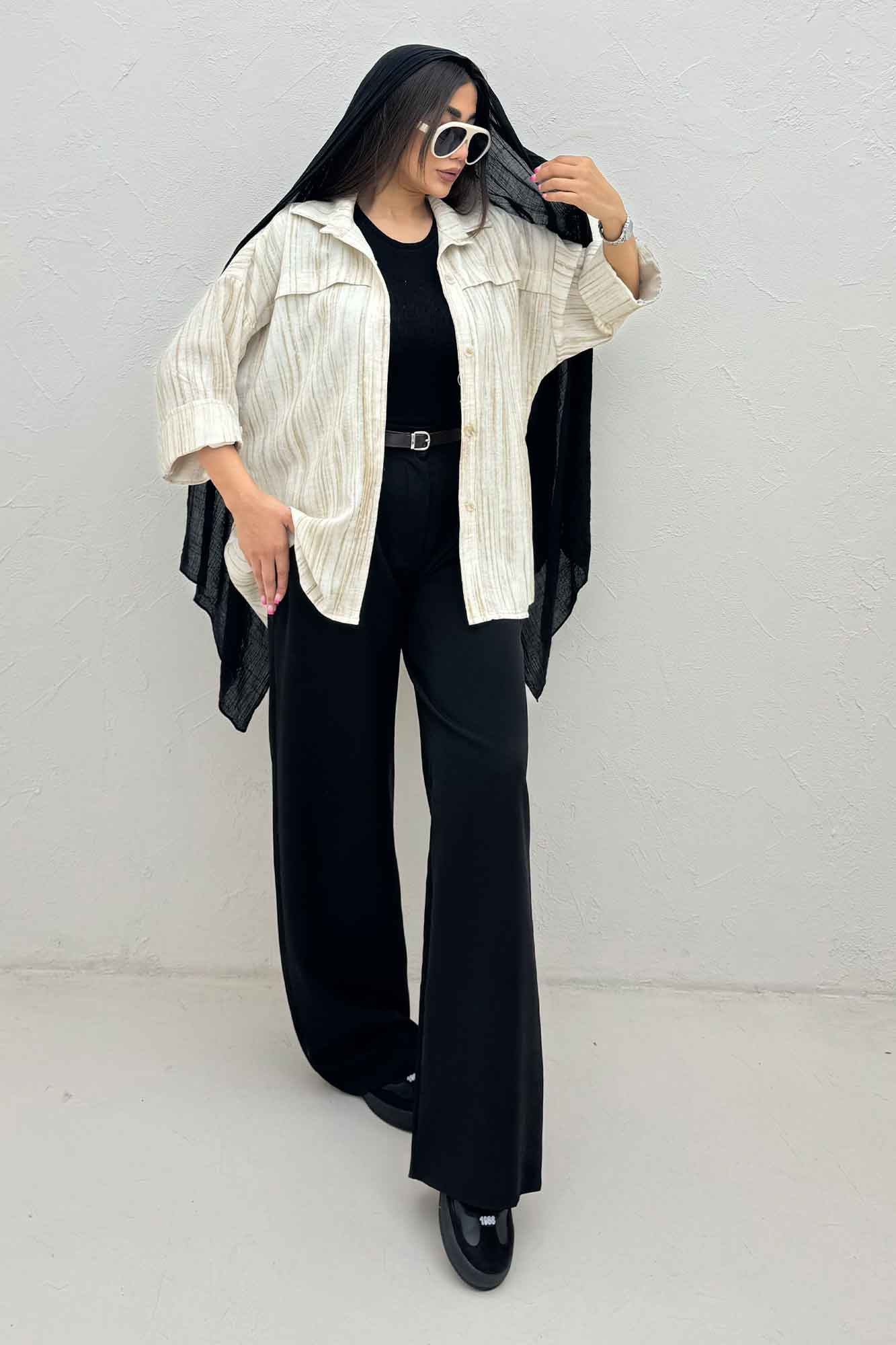 مانتو پرینتی یراقدار مچ پاکتی کد6