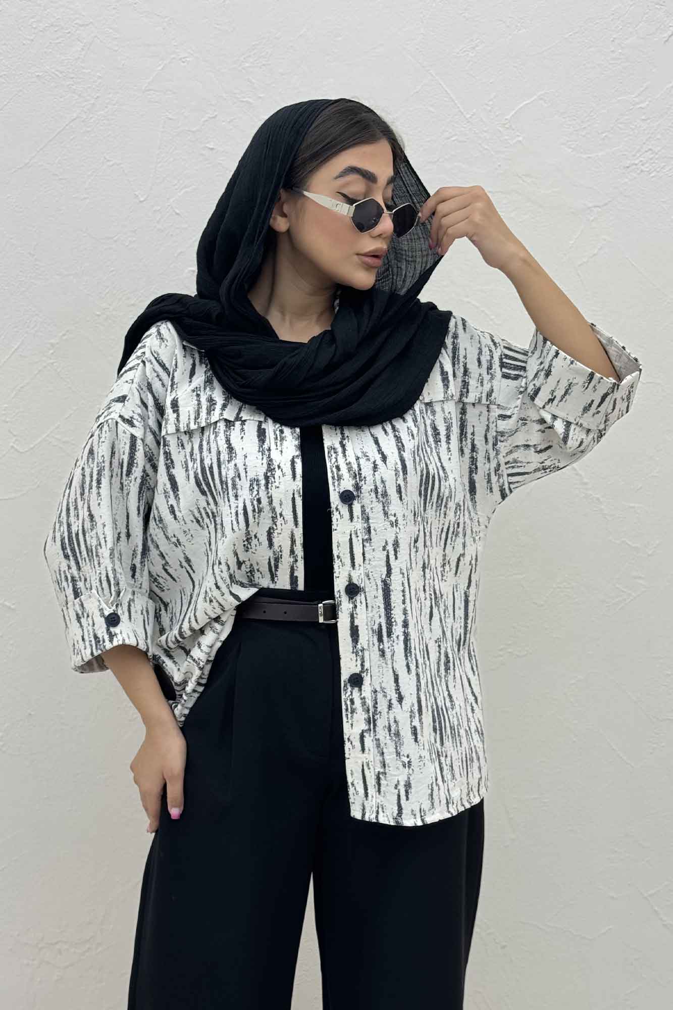 مانتو پرینتی یراقدار مچ پاکتی کد5