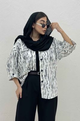 مانتو پرینتی یراقدار مچ پاکتی کد5