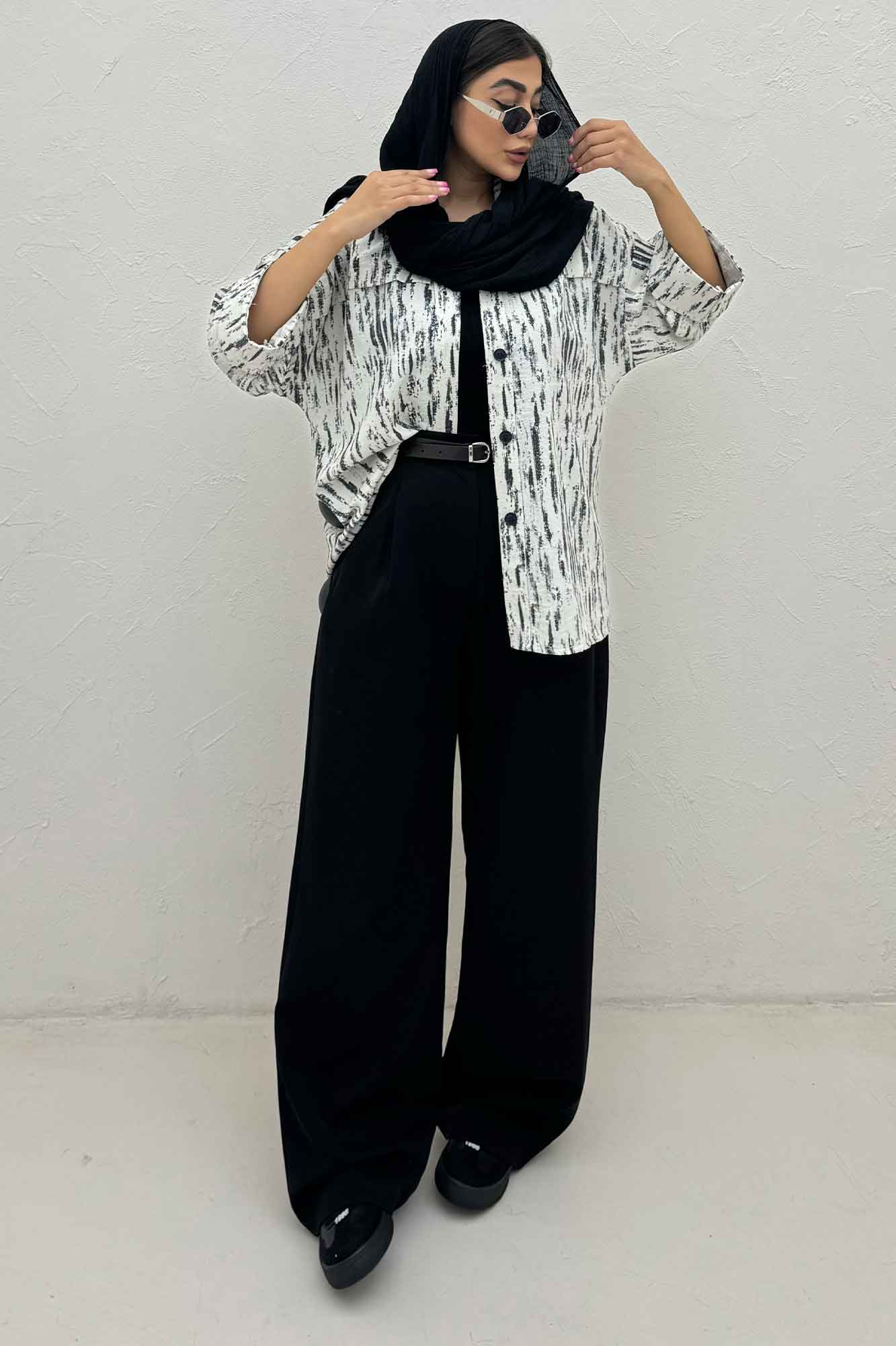 مانتو پرینتی یراقدار مچ پاکتی کد5