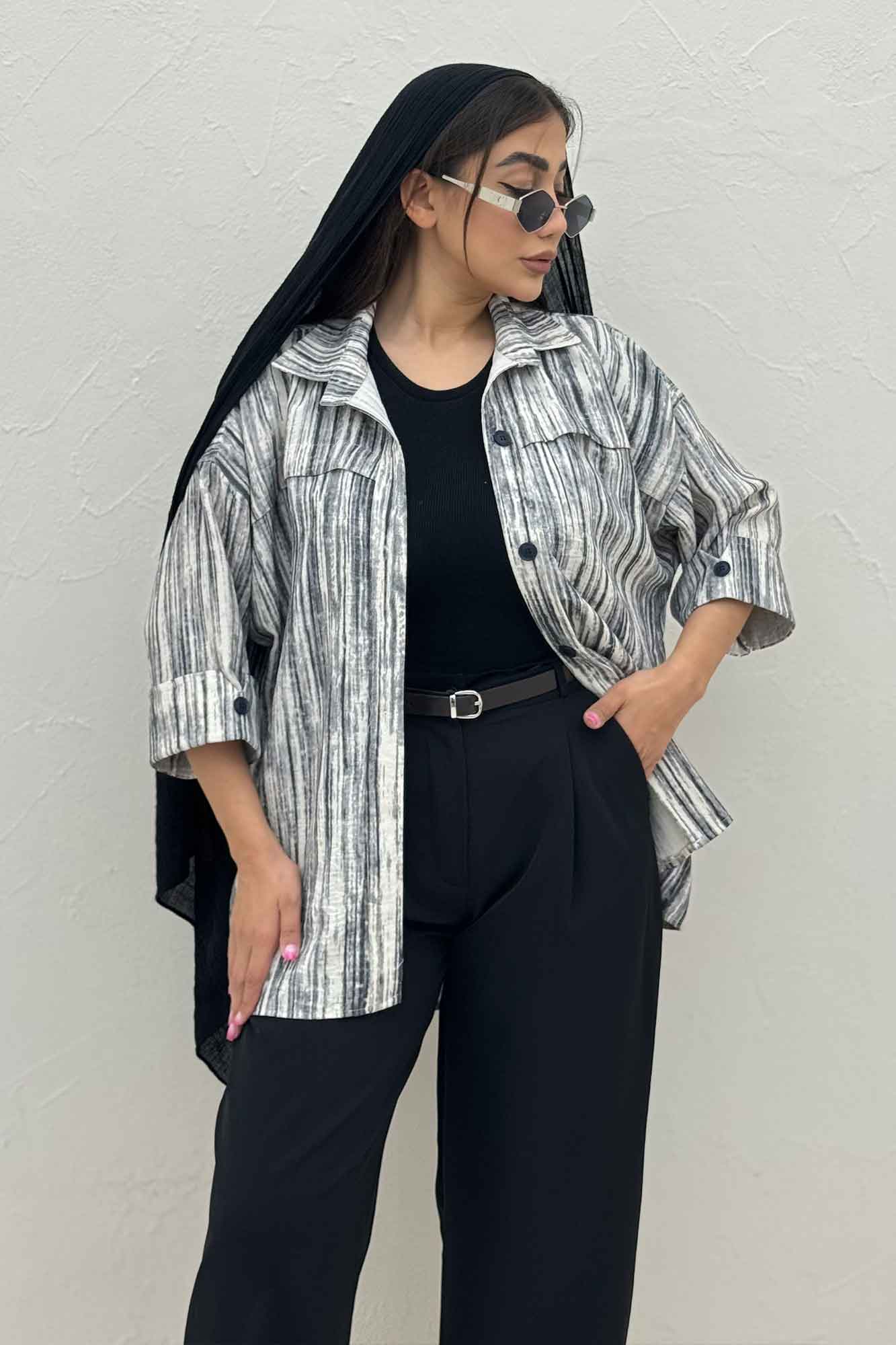 مانتو پرینتی یراقدار مچ پاکتی کد6