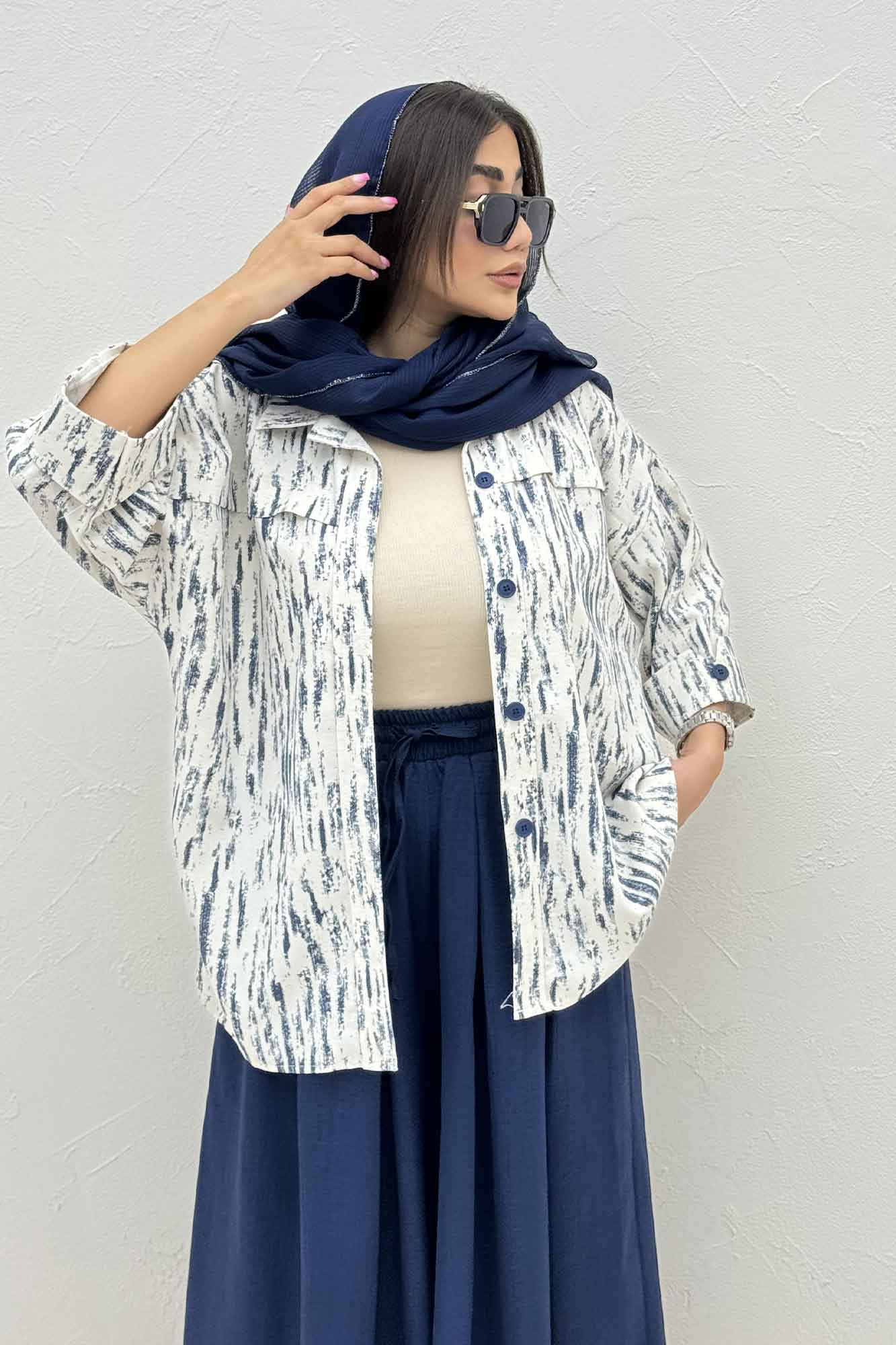 مانتو پرینتی یراقدار مچ پاکتی کد5