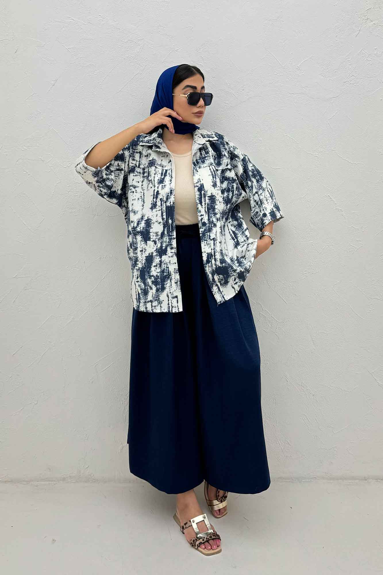 مانتو پرینتی یراقدار مچ پاکتی کد3