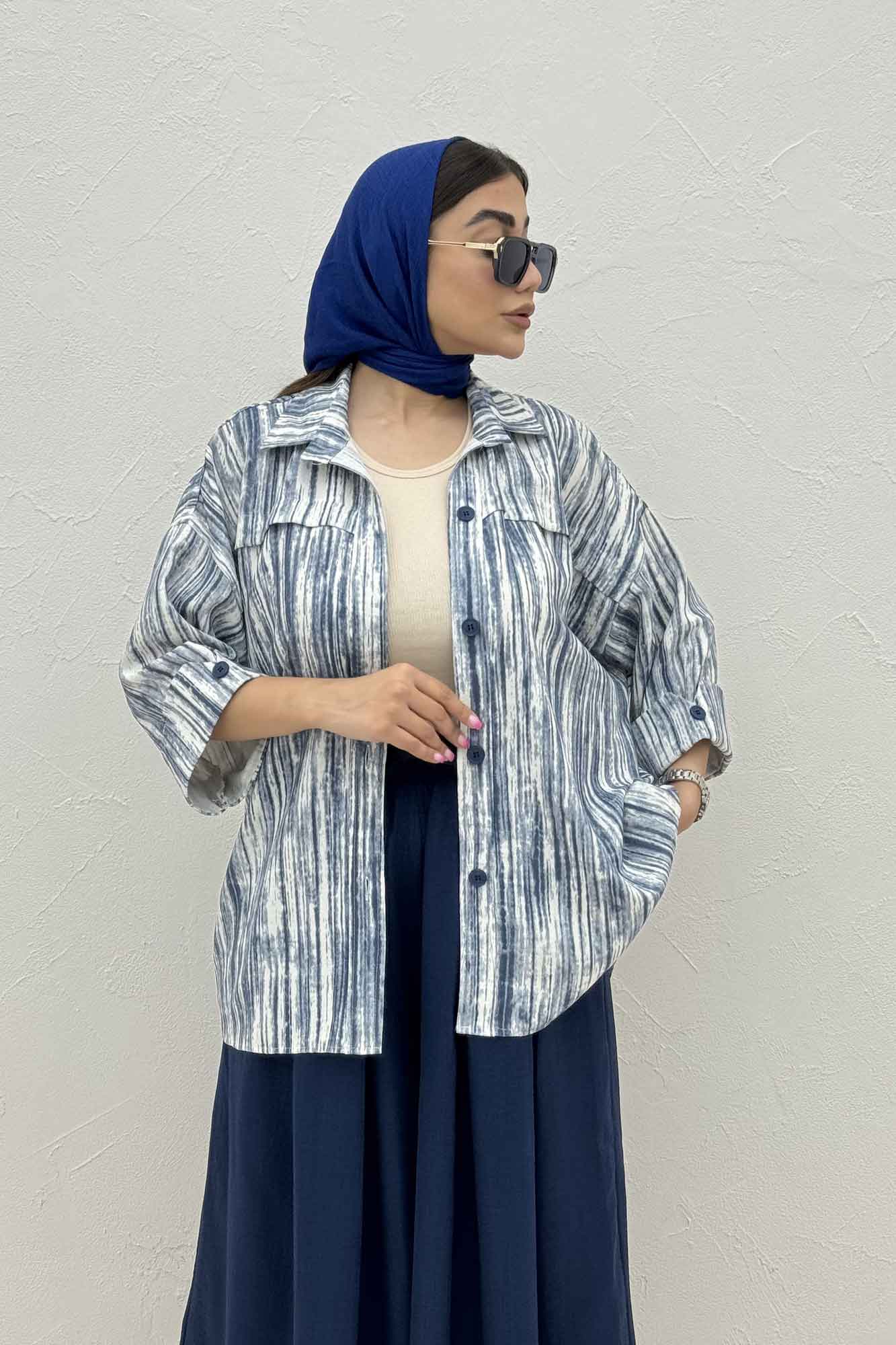 مانتو پرینتی یراقدار مچ پاکتی کد6