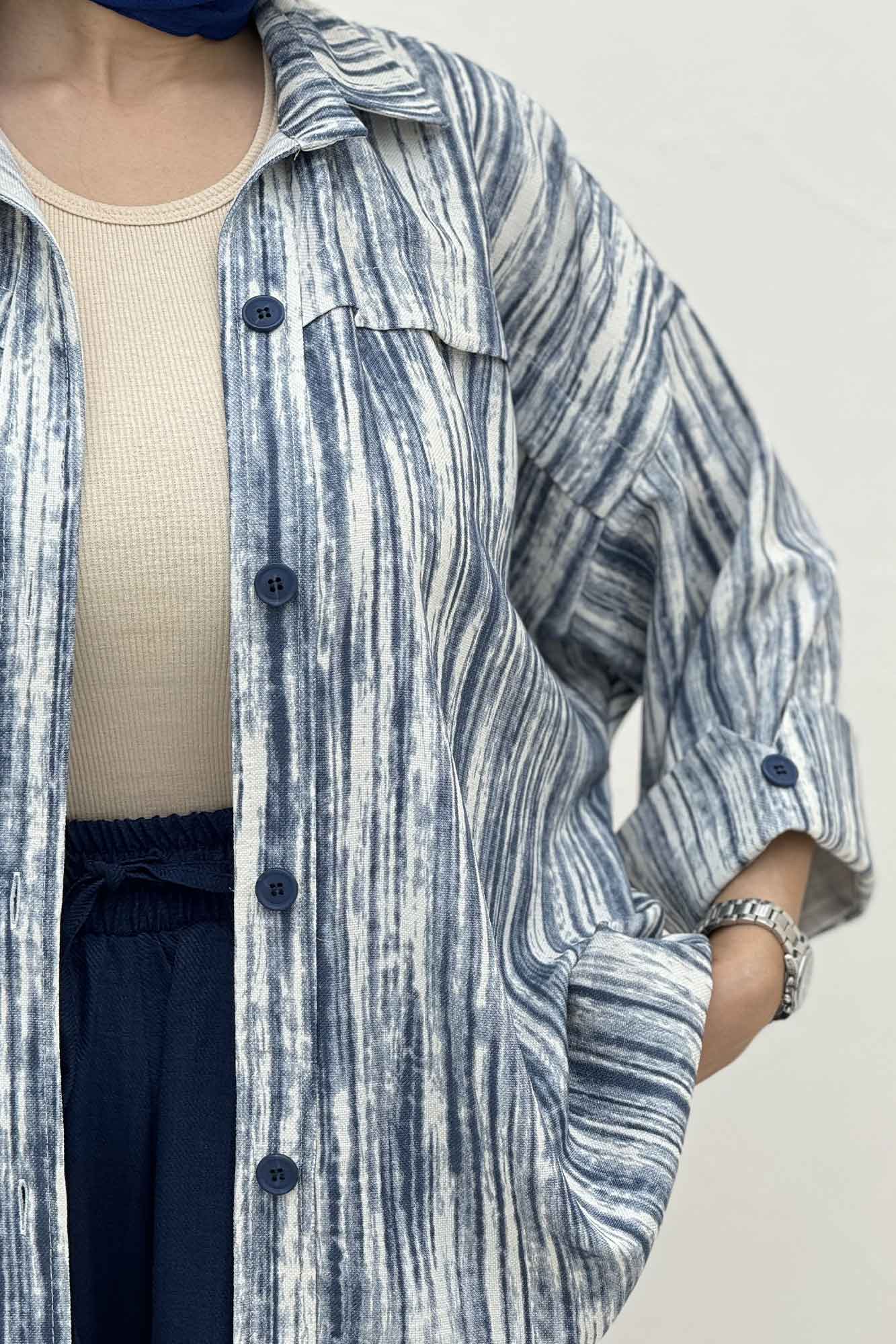 مانتو پرینتی یراقدار مچ پاکتی کد6