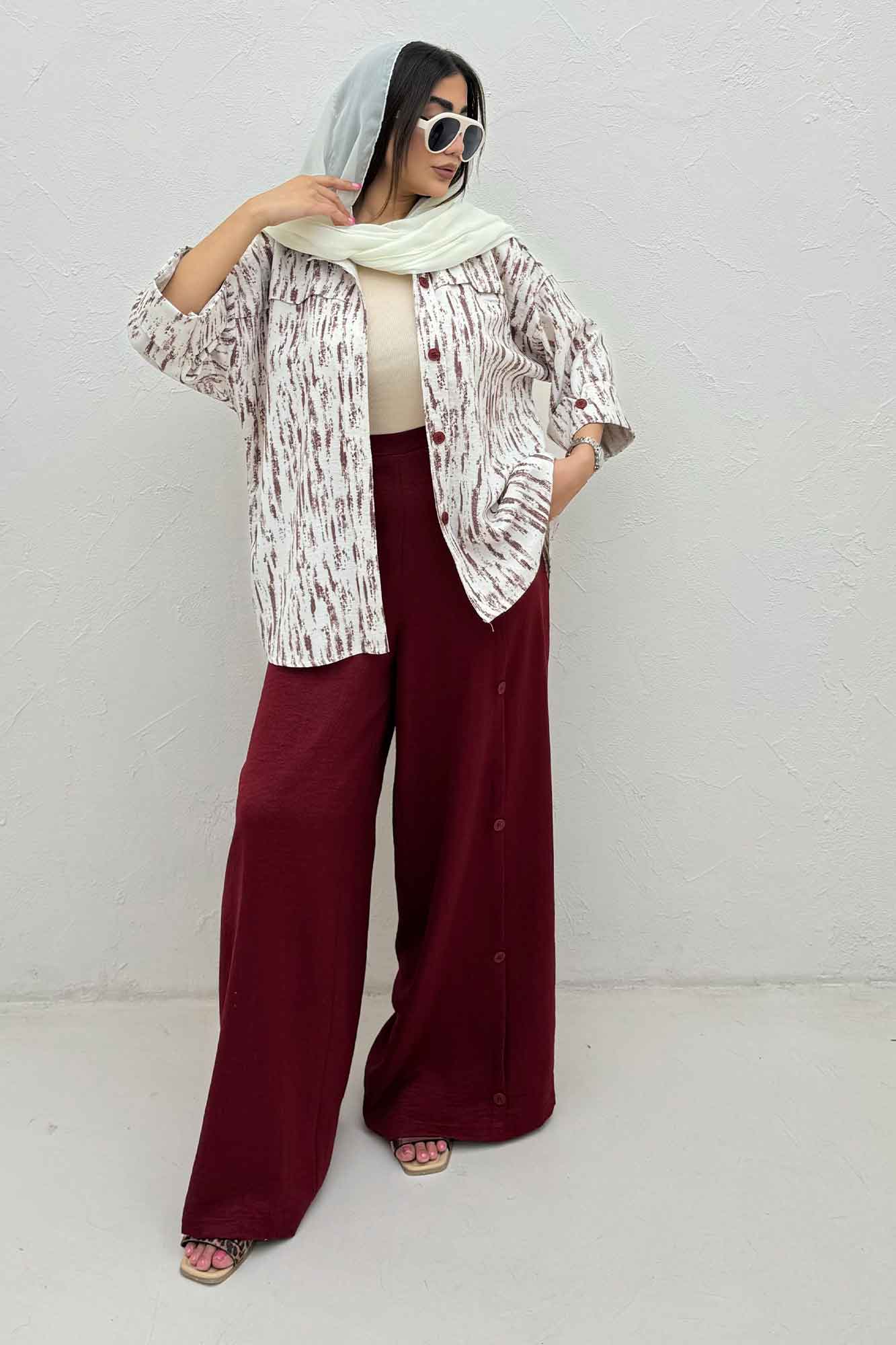 مانتو پرینتی یراقدار مچ پاکتی کد5