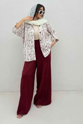 مانتو پرینتی یراقدار مچ پاکتی کد5