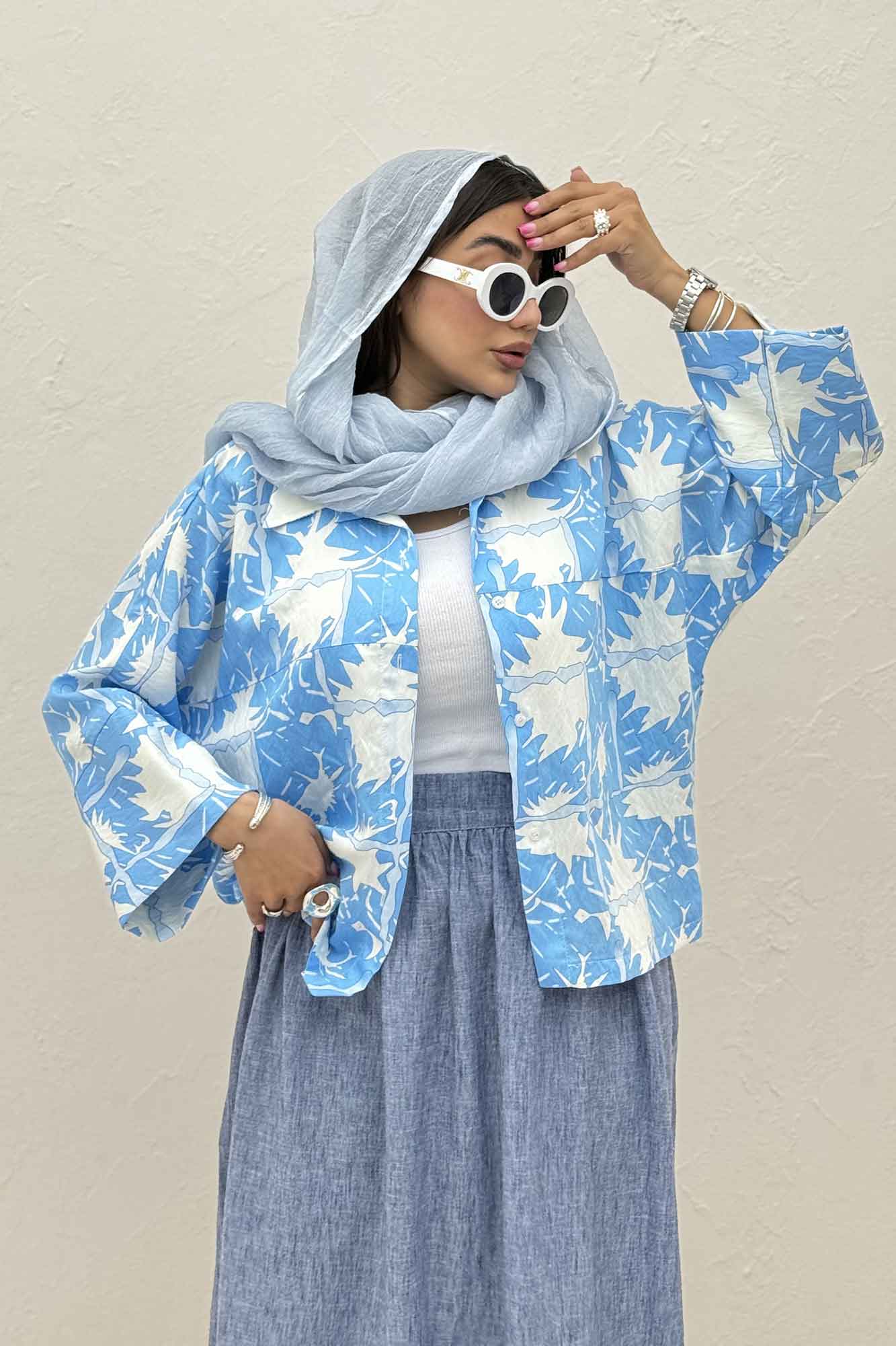 شومیز مانتویی پری کیمونو مچ پهن