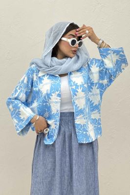 شومیز مانتویی پری کیمونو مچ پهن