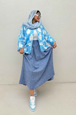 شومیز مانتویی پری کیمونو مچ پهن