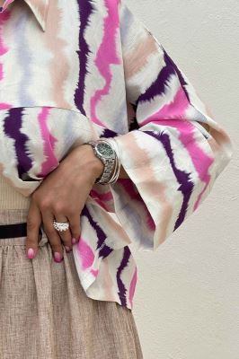 شومیز مانتویی پری کیمونو مچ پهن