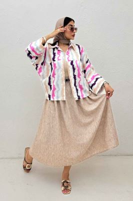 شومیز مانتویی پری کیمونو مچ پهن