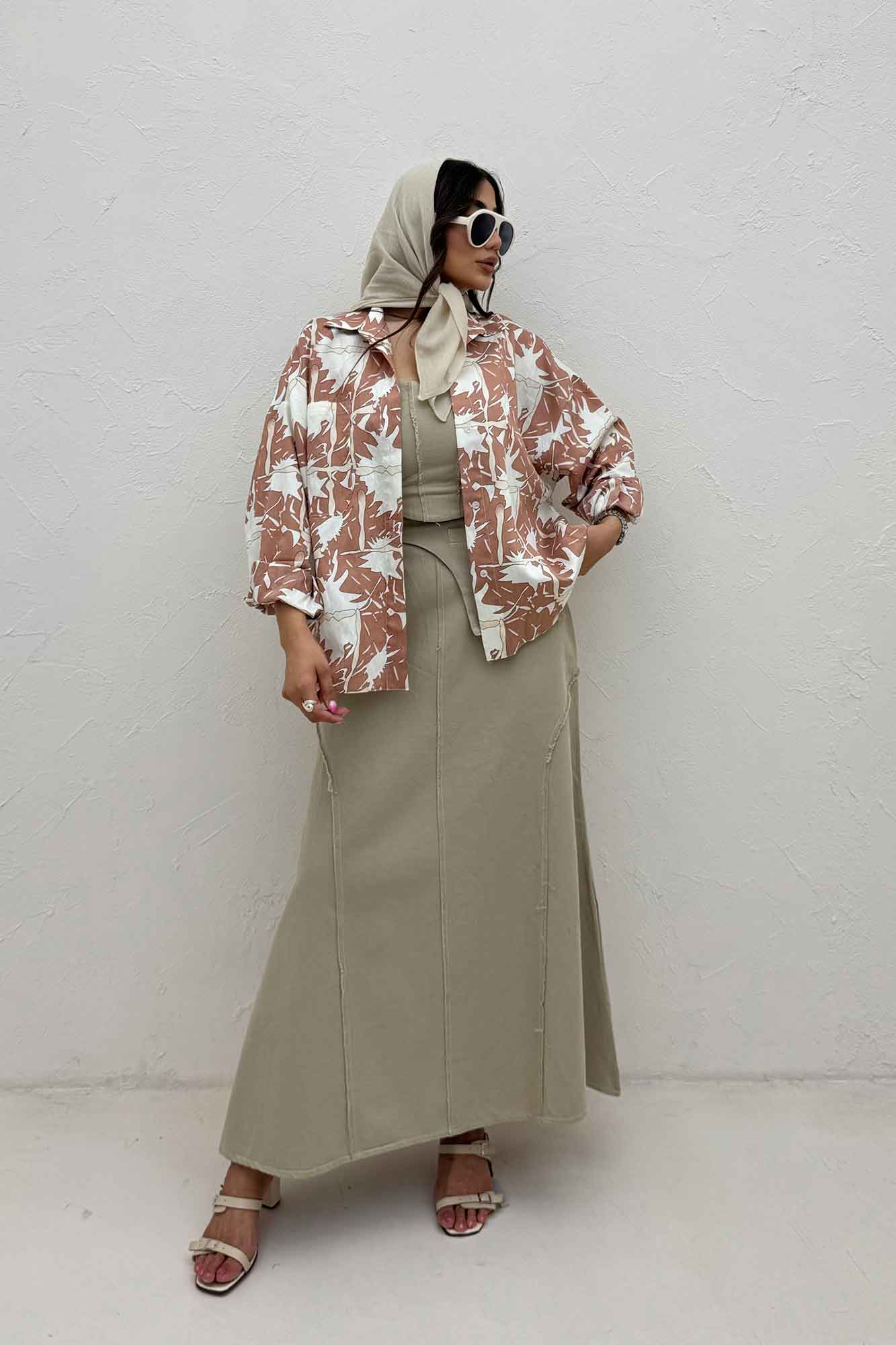 شومیز مانتویی پری طرحدار تک پیله