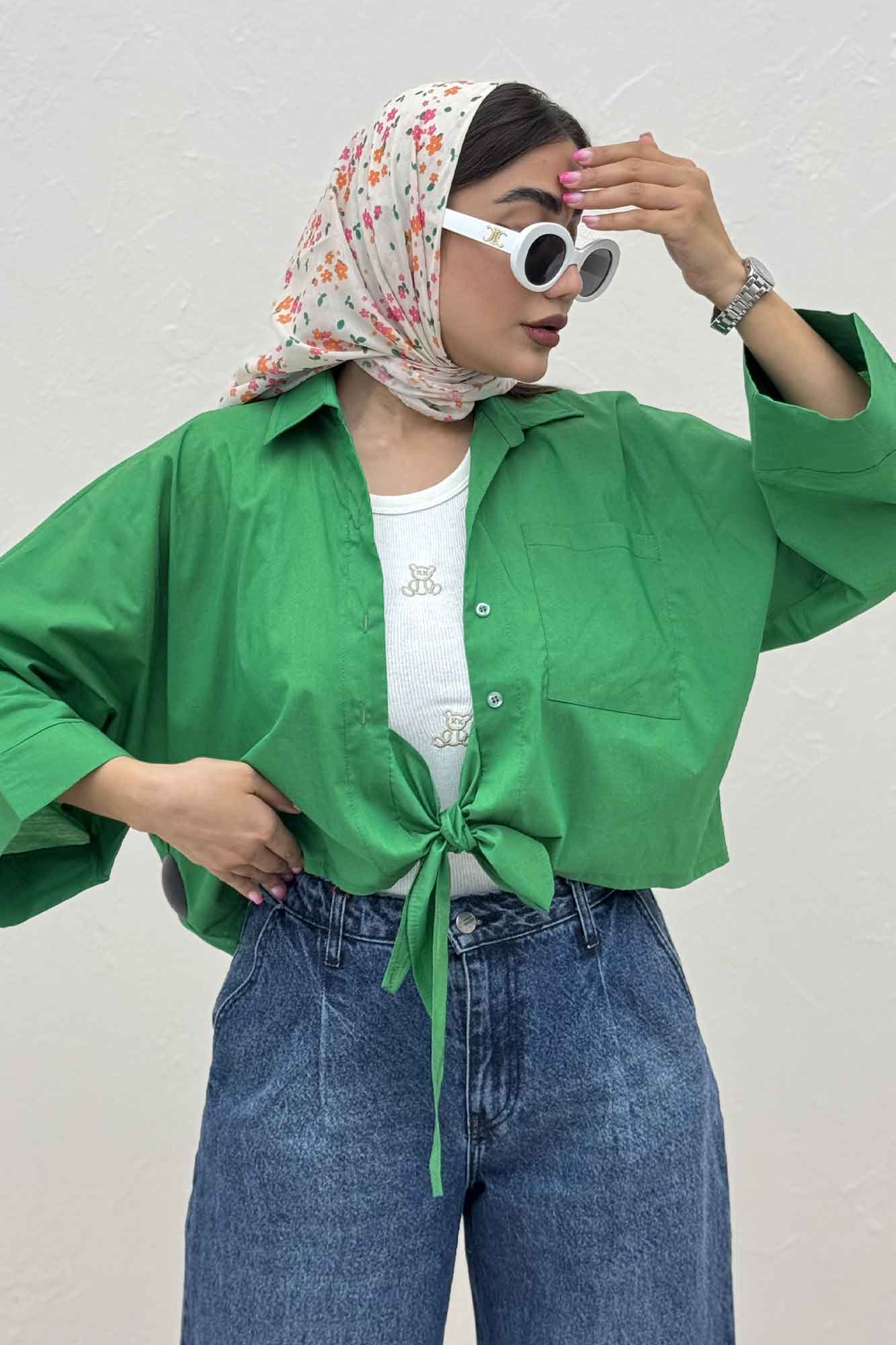 شومیز گره ای پری ساده