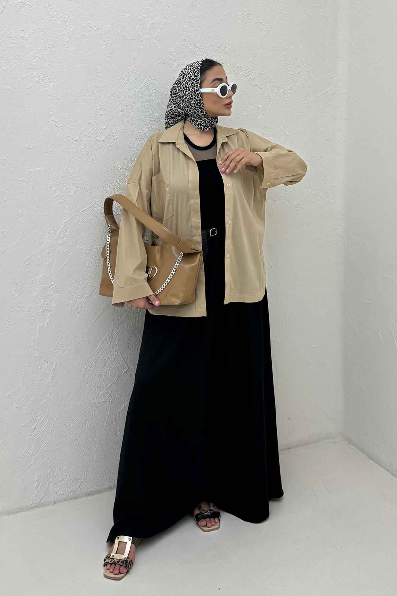 مانتو پری ساده بغل هلال دو جیب