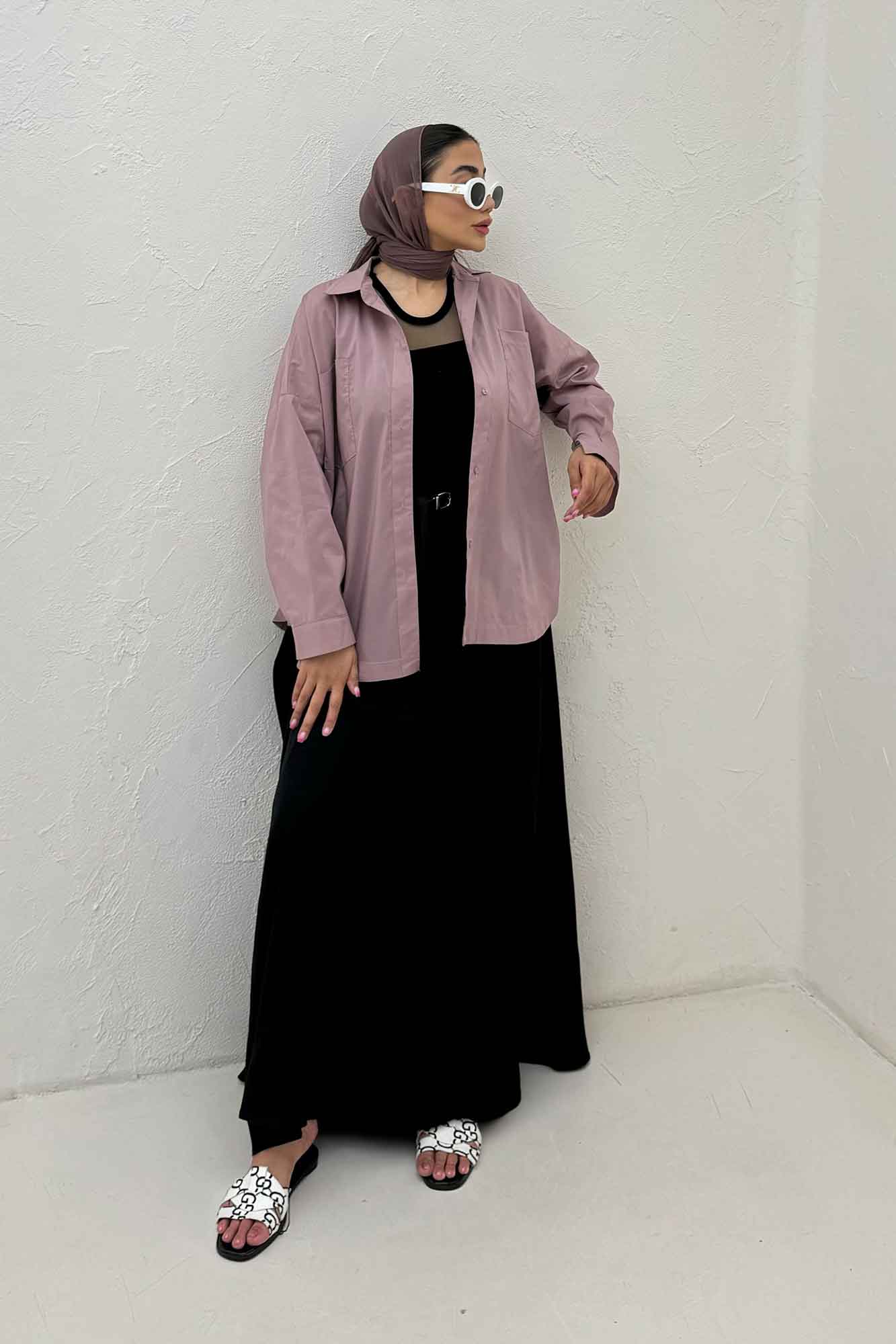 مانتو پری ساده بغل هلال دو جیب