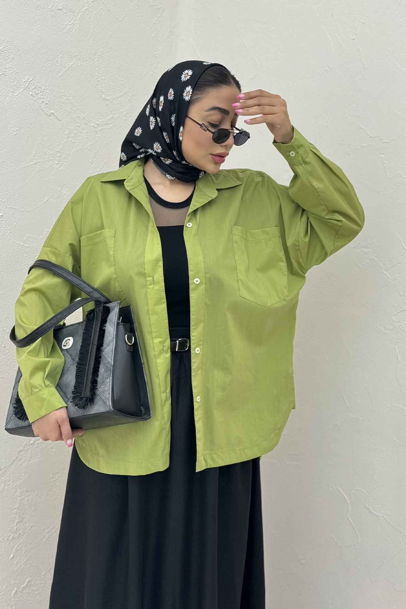 مانتو پری ساده بغل هلال دو جیب