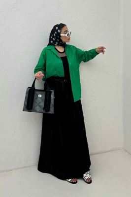 مانتو پری ساده بغل هلال دو جیب