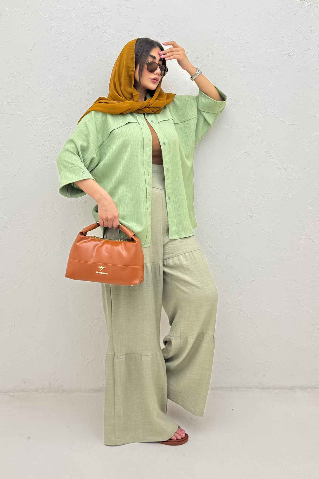 مانتو کریشه یراقدار مچ پاکتی 